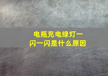 电瓶充电绿灯一闪一闪是什么原因