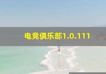 电竞俱乐部1.0.111