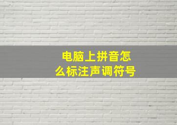 电脑上拼音怎么标注声调符号