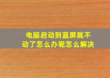 电脑启动到蓝屏就不动了怎么办呢怎么解决