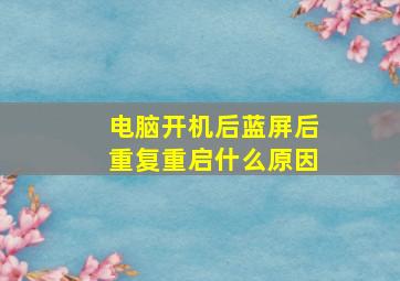 电脑开机后蓝屏后重复重启什么原因