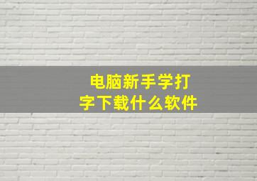 电脑新手学打字下载什么软件