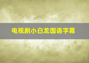 电视剧小白龙国语字幕