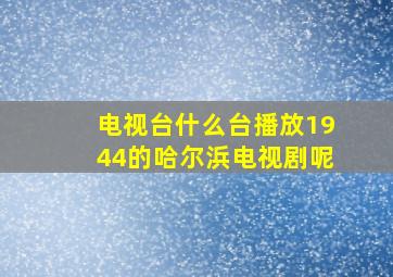 电视台什么台播放1944的哈尔浜电视剧呢