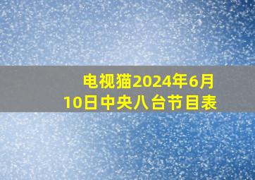 电视猫2024年6月10日中央八台节目表