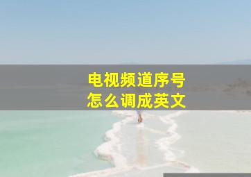 电视频道序号怎么调成英文