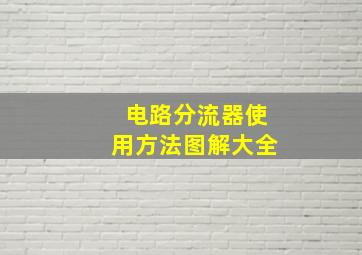 电路分流器使用方法图解大全