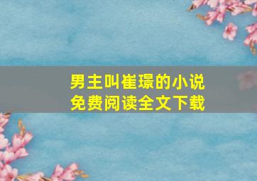 男主叫崔璟的小说免费阅读全文下载