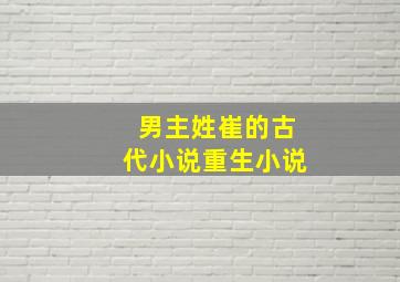 男主姓崔的古代小说重生小说