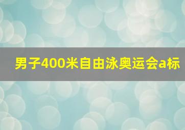 男子400米自由泳奥运会a标