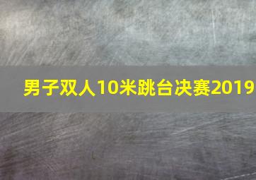 男子双人10米跳台决赛2019