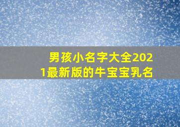 男孩小名字大全2021最新版的牛宝宝乳名