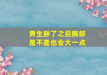 男生胖了之后胸部是不是也会大一点