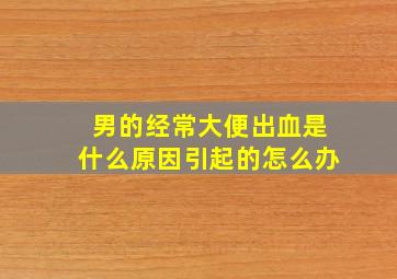 男的经常大便出血是什么原因引起的怎么办