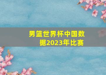 男篮世界杯中国数据2023年比赛