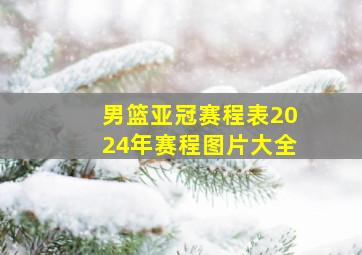 男篮亚冠赛程表2024年赛程图片大全