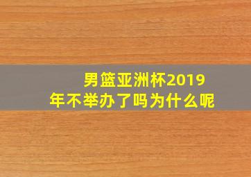 男篮亚洲杯2019年不举办了吗为什么呢