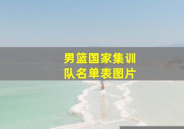 男篮国家集训队名单表图片