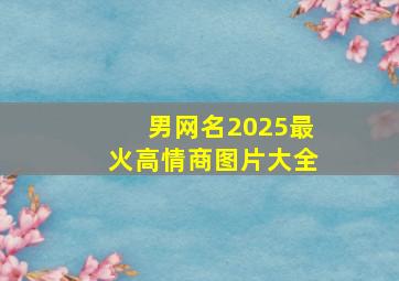 男网名2025最火高情商图片大全