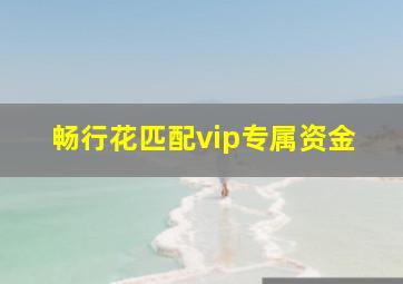 畅行花匹配vip专属资金