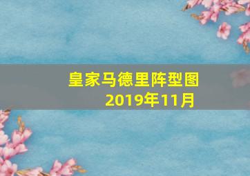 皇家马德里阵型图2019年11月