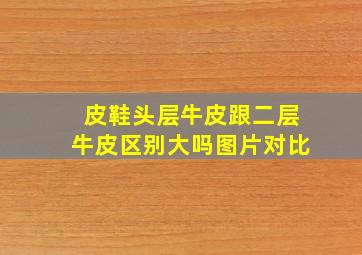 皮鞋头层牛皮跟二层牛皮区别大吗图片对比