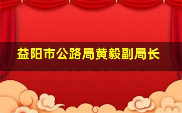 益阳市公路局黄毅副局长