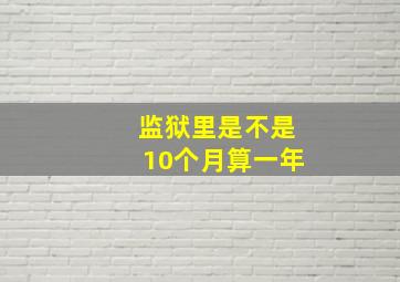 监狱里是不是10个月算一年