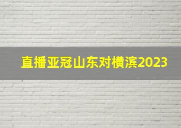 直播亚冠山东对横滨2023