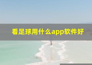 看足球用什么app软件好