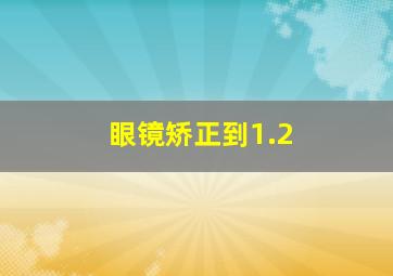 眼镜矫正到1.2