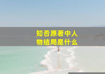 知否原著中人物结局是什么