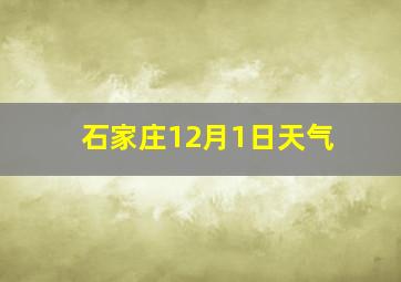 石家庄12月1日天气