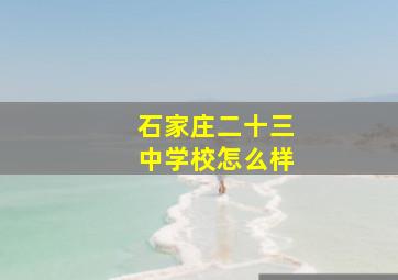 石家庄二十三中学校怎么样