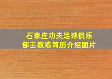 石家庄功夫足球俱乐部主教练简历介绍图片