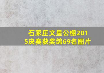 石家庄文星公棚2015决赛获奖鸽69名图片