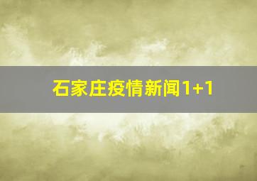 石家庄疫情新闻1+1