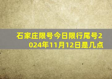 石家庄限号今日限行尾号2024年11月12日是几点