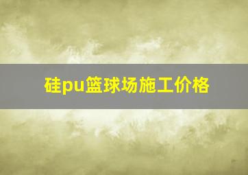 硅pu篮球场施工价格