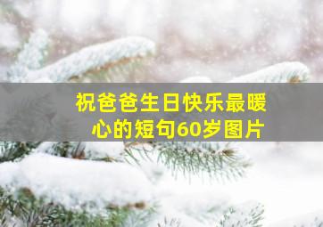 祝爸爸生日快乐最暖心的短句60岁图片