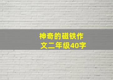 神奇的磁铁作文二年级40字