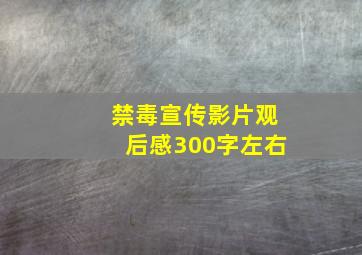 禁毒宣传影片观后感300字左右