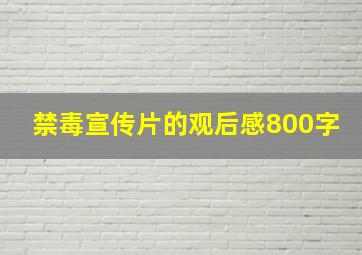 禁毒宣传片的观后感800字