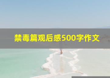 禁毒篇观后感500字作文