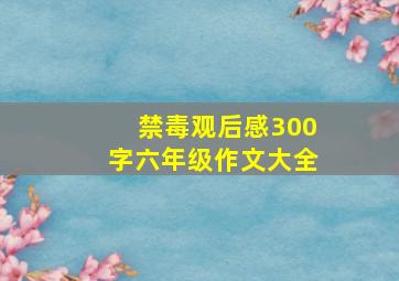 禁毒观后感300字六年级作文大全