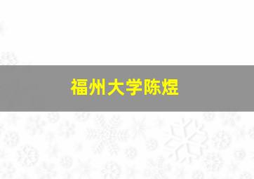 福州大学陈煜