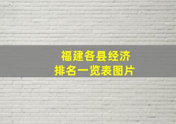 福建各县经济排名一览表图片