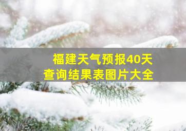 福建天气预报40天查询结果表图片大全