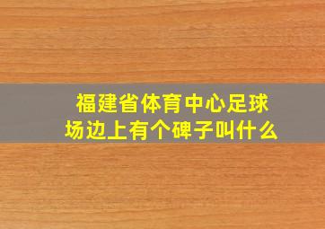 福建省体育中心足球场边上有个碑子叫什么