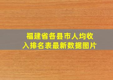 福建省各县市人均收入排名表最新数据图片